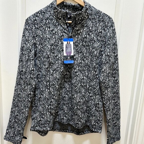 New Spyder Fleece Active Pullover Women's Size L Half Zip Thumbhole Slits Soft - Picture 16 of 16